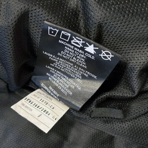 Scorpion Exo Burnout Blue Black FMF Team Cycle Motorcycle Riding Jacket Size XL - Picture 11 of 16